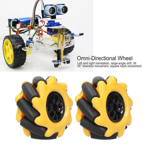 8mm 48mm(2 Directional Wheels,Mecanum Wheel Smart, Parts Accessories OmniDirectional Directional mecanum Wheels Robot