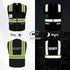 Security Vest for Security Guard, Safety Vest with Pockets, Reflective Work Wear with Zipper, High Visibility apparel