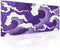 Japanese Purple White Wave XL Gaming Mouse Pad, Cartoon Sea Texture Extended Large Desk Cover, Non-Slip Rubber Base,
