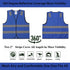 10 Pack 2 Blue Safety Vests - Reflective High Visibility Construction ANSI Class Work Vests for Men,Woman,Hi Vis Mesh