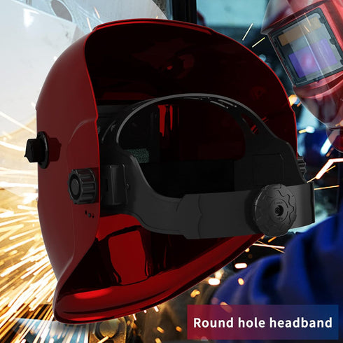 Welding Helmet Headgear, Replacement Headgear with Sweatband for Round Hole Welding Helmet