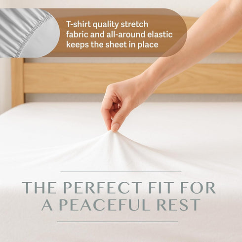 2 Pack 36 84 12 BLISSFORD - Fitted Hospital Bed Sheets with Elastic All Around for a Cotton Rich Soft Knitted Jersey