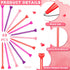 Valentine's Day 48 Pcs Heart Shaped Retractable Metal Ballpoint Pens with Black Ink Party Favor for School Office