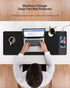 Mouse Pad with Wireless Charging, Black Long Desk Mat, Large Gaming Mouse Pad with Non-Slip Rubber Base