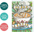 Tree-Free Greetings Thank You Cards, 12 Cards + White Envelopes, 4"x6", Artful Designs, 100% Recycled Paper, Made in