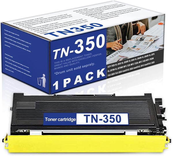 TN350 Toner Cartridge High Yield Replacement for Brother TN-350, Compatible with HL-2070N Series (1 Pack)