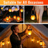 2 Pack 2 Upgraded Solar Lanterns, Solar Lights Outdoor, Solar Flame Lanterns, Lighting Modes & Dual Charging Way USB