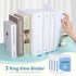 SUNEE 3 Ring Binder, 1/2 Inch, Clear View Binder, PVC-Free, Fits 8.5x11 Inches (4 Pack), White
