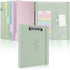 SKYDUE 3 Ring Binder with Clipboard, 1 Inch Linen Binder for 3 Hole Punch Letter Size Paper with 5 Dividers (Olive
