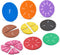 stochastic box Magnetic Fraction Tiles Circles 51 pcs Fraction Bars Set, Rainbow Math Manipulatives