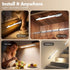 EVXVE 15.4" Closet 180 180 3 Dimmable (2 Pack) Motion Sensor Lights, Rotatable Under Cabinet Lighting Wireless, Lumens