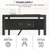HOOBRO Industrial Printer Stand, 3-Tier Mobile Printer Table with Power Outlets and USB Ports, Black BB22UPS01, for