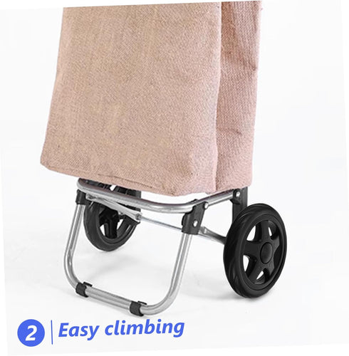 2pcs Cabilock Heavy Duty Grocery Trolley Replacement Wheels Climbing Cart Casters for Laundry Rolling Cart Stairs