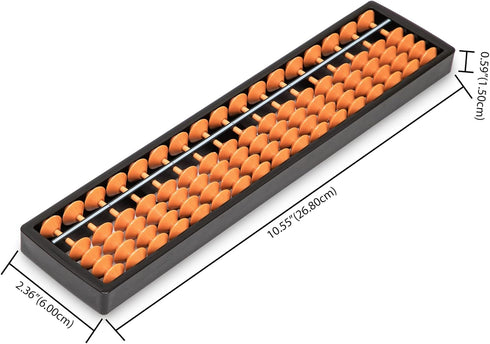 Digital Standard Abacus - 25.4 cm - Professional 17-Column Soroban Calculator (Functional and Educational Tool)