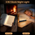 3 Dimmable Flat Book Light, Rechargeable Clear LED Smart Reading Light with Colors & Timer, Full Page Panel Plate Lamp