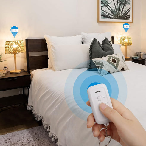 DEWENWILS Indoor Remote Control Outlet, Wireless Remote Light Switch, 15A/1875W, 100ft RF Range