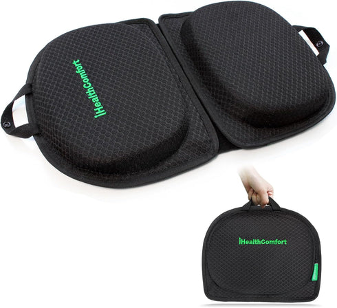 Small Travel Seat Cushion,Gel Memory Foam Seat Cushion,Supportive Butt Pillow,Portable and Foldable