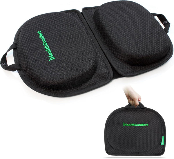 Small Travel Seat Cushion,Gel Memory Foam Seat Cushion,Supportive Butt Pillow,Portable and Foldable
