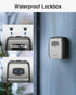 Resettable (1 Pack, Puroma Large Key Lockbox with Hook, Combination Code Lock Box, Waterproof Security Wall Mount Lock