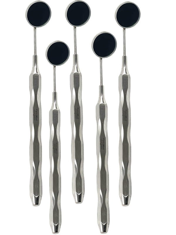 Avon Surgical 5 Count Silver Stainless Steel Hollow Handle Dental Mouth Mirror #5 for