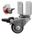 4pcs Set 1-inch Heavy Duty Swivel Caster Wheels U-Shaped Plate with Brake and Non-Brake Clips, Silent Cabinet