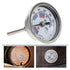 TOMETURE 2-inch Professional Stainless Steel Dual-Metal Dial Wine Thermometer, Corrosion-Resistant Temperature Gauge
