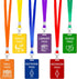 Sabary 6 Sets Hall Pass Lanyards - Unbreakable Wooden Bathroom Passes for Classrooms, Office & School Supplies