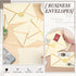 Jetec 50 Set A7 Business Mailing Envelopes with Gold Border, 5x7 Cards, Gold Stickers for Gift Cards, Invitations