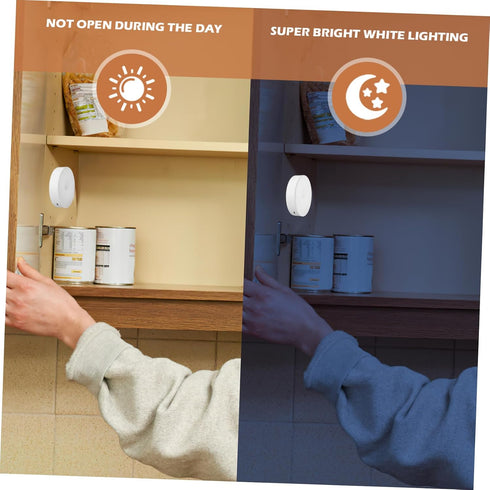 2sets TEHAUX Led Motion Sensor Night Light Cordless Rechargeable Induction Lamp Compact and Easy Install for Bedroom