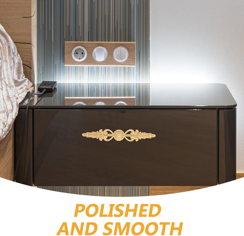 Alipis Brass Cabinet Pull Handle, Single Hole Metal Drawer Handle, Dresser Pull for Kitchen, Wardrobe, Shoe Cabinet