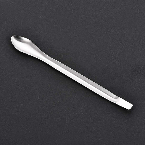 uxcell Micro Scoop 105mm Stainless Steel Reagent Sampling Lab Spoon, 5Pcs