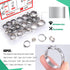 Twidec 48PCS PEX Cinch Clamps Kit, 5 Sizes, Stainless Steel Crimp Rings, Single Ear Hose Clamps for Pipe Fitting