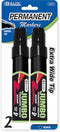 BAZIC Jumbo Chisel Tip Permanent Marker - 8 mm (2/Pack)