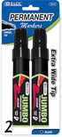 BAZIC Jumbo Chisel Tip Permanent Marker - 8 mm (2/Pack)