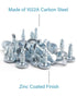 50pcs #8 x 1/2" Truss Head Screws, Self Drilling Zinc Plated Modified Truss Head Self Driller