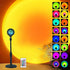 MOYAWSDGN Sunset Table Lamp Projector with Remote, 16 Colors Adjustable 180 Rotation Sunlight