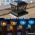 2 4x4 5x5 6x6 2 Pack SIEDiNLAR Solar Post Cap Lights Outdoor, Aluminum Glass Modes Fence Post Caps for Vinyl Wooden