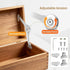 Denwwico 2 Pack Lid Support Hinge, Heavy Duty Soft Close Toy Box Hinges for Wooden Box, Adjustable Tension Chest Hinges