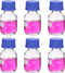 PATIKIL 6 Pack Reagent Media Storage Bottles, 50ml Borosilicate Glass Graduated Round Bottles