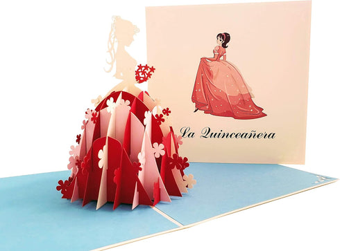 iGifts And Cards 3D La Quinceañera Pop Up Card – 15th Birthday Keepsake Gift for Daughter, Niece