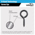 Wright Products Screw Eye, 10-Pack, 2.63 inch x .31 inch - Heavy-Duty, Weather Resistant for Indoor or Outdoor Use, for Hanging Plants, DIY Projects, Home Improvement -Matte Black