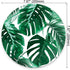 Tropical Leaf Mousepad - Round Mat - Beautiful Green Leaves with White Background - Round Mouse Pad