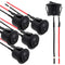 Round Rocker Switch, 6 Pcs Mini 12 Volt ON Off Toggle Switch with Pre-Wired 6A/250V, 10A/125V AC for Boat, Car