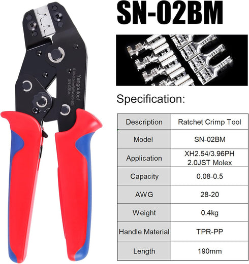 Yangoutool JST Connector Kit, Crimping Tool Kit with 1550PCS Dupont & 460pcs JST-XH Connectors