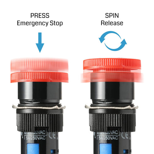 CNC Router Emergency Stop Switch Push Button for 3018-MX3/3018-PROVer