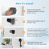 Matte Black Adjustable Shower Head Holder - No Drill, Waterproof, Strong Adhesive