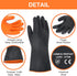 14" XL Latex Chemical Resistant Gloves, Heavy Duty Reusable Rubber Dishwashing Gloves for Men, Waterproof Protection