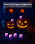 200+Hour 12 Pack Raycare Purple Battery Operated Tea Lights, Electric Flickering Flameless Candles, Realistic Votive