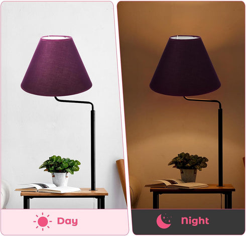 Purple Fabric Lamp Shade Cover for Table and Bedside Lamps Simple Elegant Cloth Replacement for Floor and Desk Lighting