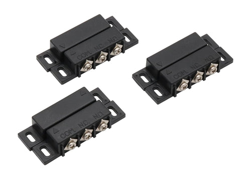 LBY 3 Sets Magnetic Reed Switch, Normally Open/Closed Contact Switch, Personal Gap Alarm with Screws